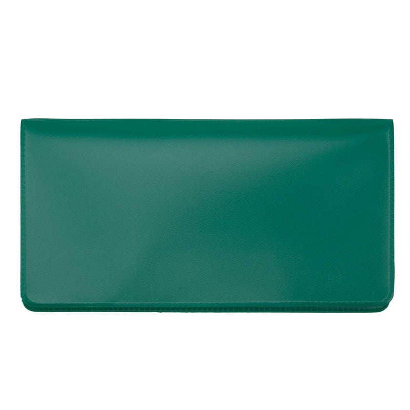 CAROUSELCHECKS Forest Green Vinyl Checkbook Cover, Top Tear Personal Vinyl Checkbook Cover - Image 1